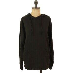 Jeff Athletics Sweatshirt Hoodie Top Size S Kangaroo Pocket Black Fleece NWT B13